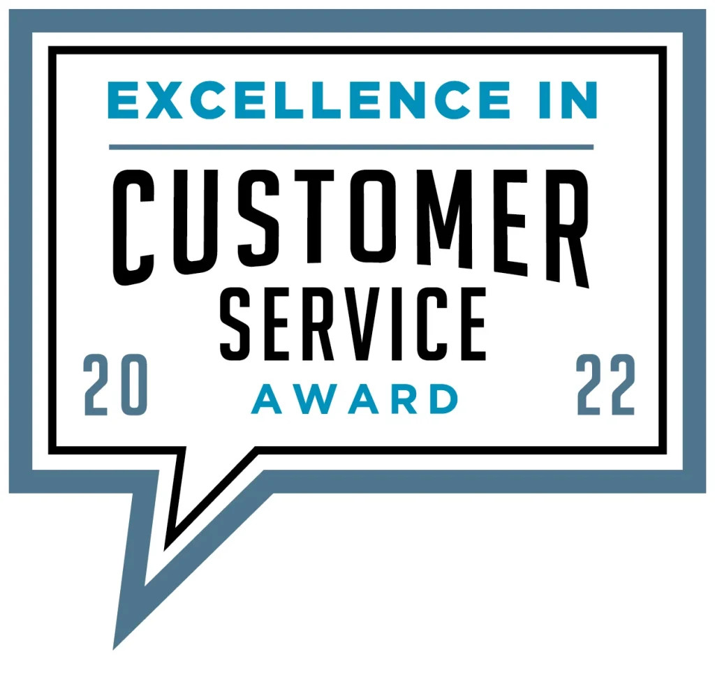 Excellence in customer service award logo